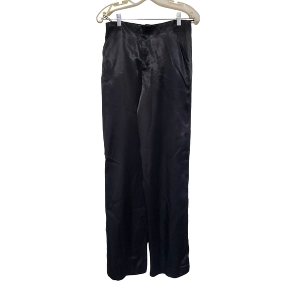 Zara Women's Satin Trousers Size M Black - Picture 1 of 5